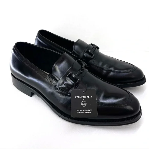 KENNETH COLE NEW YORK — BLACK, BROCK LEATHER SLIP-ON LOAFER, SIZE MENS US 8.5M - Picture 12 of 16